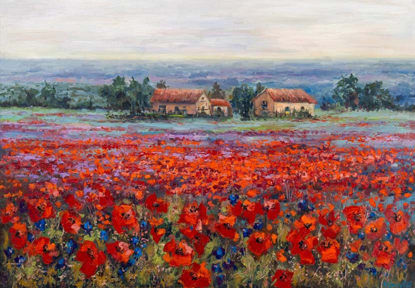 Картина с маково поле - как да изберем абстрактно изкуство за дома